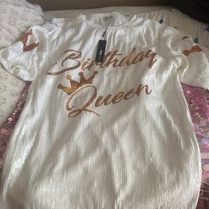 Birthday queen sequin dress